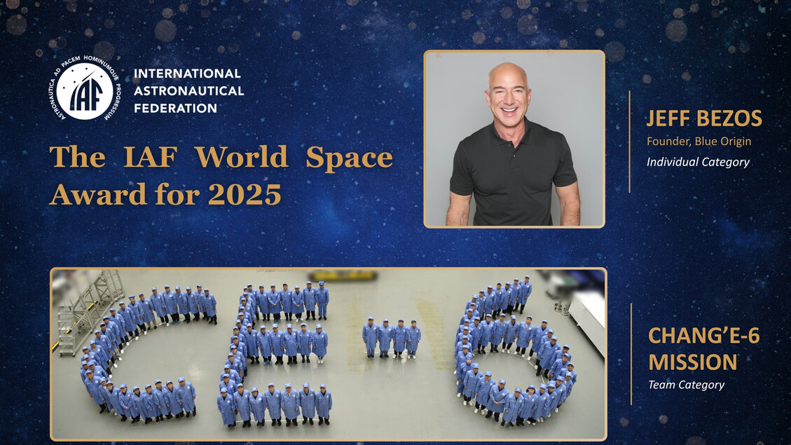 L’Oscar per l’innovazione spaziale assegnato a Jeff Bezos e alla missione Chang’e-6